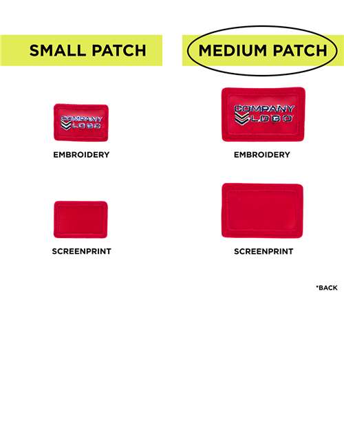 MERET MPF10 Medium Blank Red Patch - Qty 10