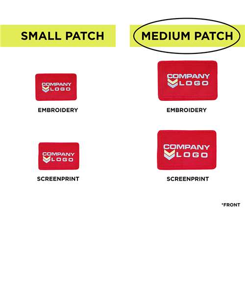 MERET MPF10 Medium Blank Red Patch - Qty 10