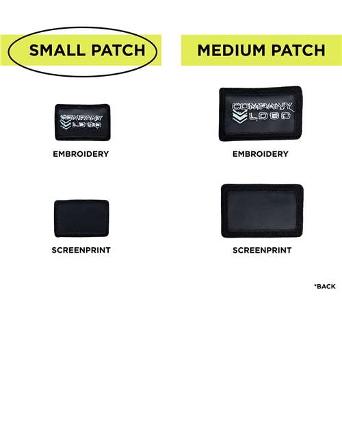MERET SPBK10 Small Blank Black Patch - Qty 10