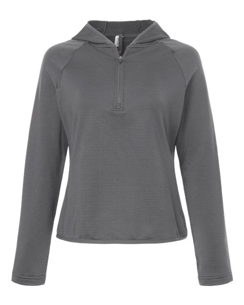 Team 365 TT200W Women's Qualify Quarter-Zip Hooded Pullover