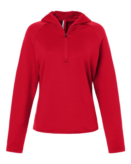Team 365 TT200W Women's Qualify Quarter-Zip Hooded Pullover