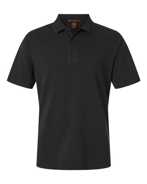 Harriton M215 Men's Valiant Cotton Snag Protect Tipped Polo