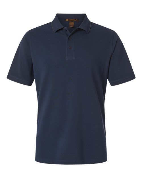 Harriton M215 Men's Valiant Cotton Snag Protect Tipped Polo