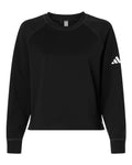 Adidas A1014 Women's Beyond Side-Snap Crewneck Sweatshirt