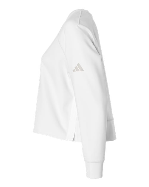 Adidas A1014 Women's Beyond Side-Snap Crewneck Sweatshirt