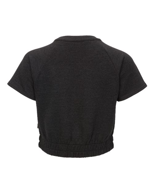 Boxercraft BW2103 Women's French Terry Short Sleeve Cropped Crewneck Sweatshirt