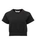 Boxercraft BW2103 Women's French Terry Short Sleeve Cropped Crewneck Sweatshirt