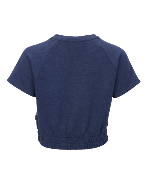 Boxercraft BW2103 Women's French Terry Short Sleeve Cropped Crewneck Sweatshirt