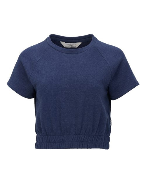 Boxercraft BW2103 Women's French Terry Short Sleeve Cropped Crewneck Sweatshirt