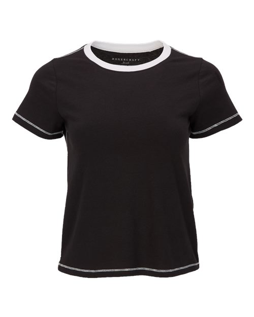 Boxercraft BW2106 Women's Contrast Stitch Baby Tee