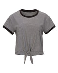 Boxercraft BW2107 Women's Striped Tie Front T-Shirt