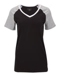 Boxercraft BW2204 Women's Colorblocked V-Neck T-Shirt