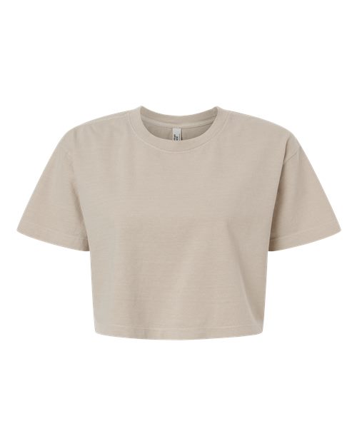 American Apparel 1302GD Women's Heavyweight Cotton Garment-Dyed Boxy Cropped Tee
