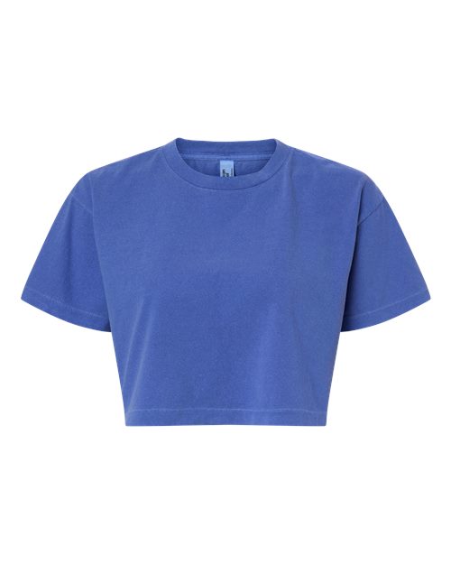 American Apparel 1302GD Women's Heavyweight Cotton Garment-Dyed Boxy Cropped Tee