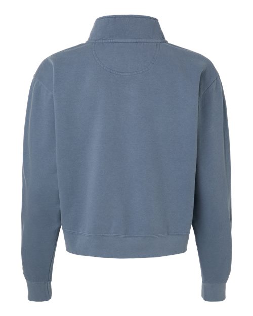 Comfort Colors 1580L Women's Garment-Dyed Mid-Length Quarter-Zip Sweatshirt