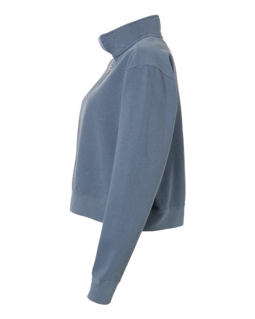 Comfort Colors 1580L Women's Garment-Dyed Mid-Length Quarter-Zip Sweatshirt