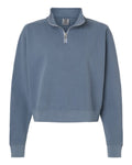Comfort Colors 1580L Women's Garment-Dyed Mid-Length Quarter-Zip Sweatshirt