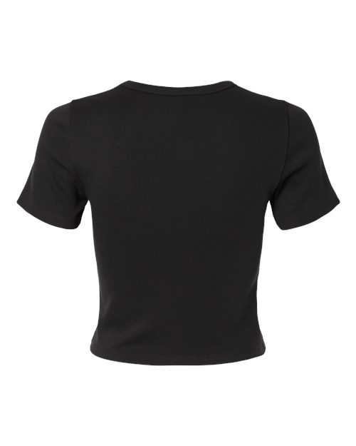 American Apparel BR210 Women's Baby Rib Fitted Cropped Tee