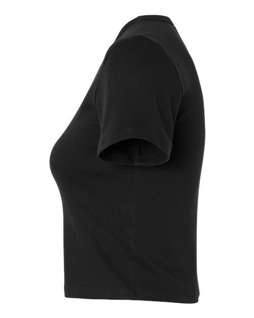 American Apparel BR210 Women's Baby Rib Fitted Cropped Tee