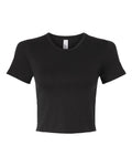 American Apparel BR210 Women's Baby Rib Fitted Cropped Tee