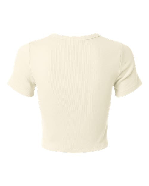 American Apparel BR210 Women's Baby Rib Fitted Cropped Tee