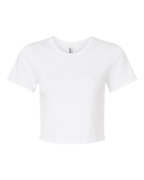 American Apparel BR210 Women's Baby Rib Fitted Cropped Tee