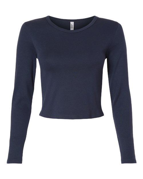 American Apparel BR2107 Women's Baby Rib Long Sleeve Fitted Tee