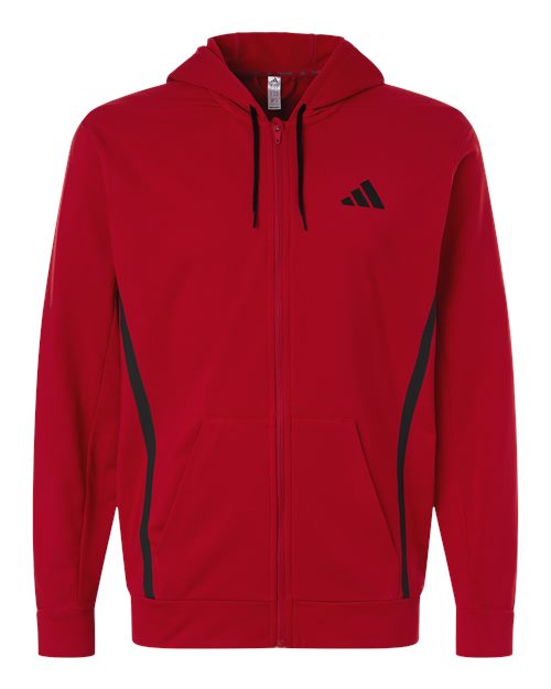 Adidas AT208 Men's Game & Go Fleece Full-Zip Hooded Sweatshirt