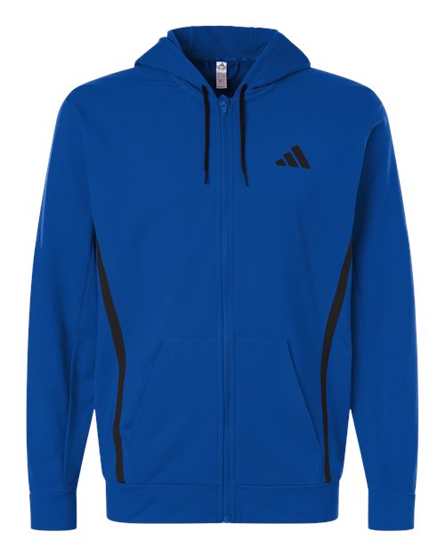 Adidas AT208 Men's Game & Go Fleece Full-Zip Hooded Sweatshirt