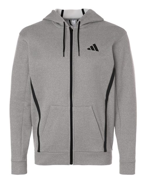 Adidas AT208 Men's Game & Go Fleece Full-Zip Hooded Sweatshirt