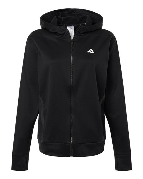 Adidas AT209 Women's Game & Go Fleece Full-Zip Hooded Sweatshirt