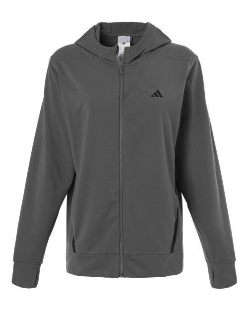 Adidas AT209 Women's Game & Go Fleece Full-Zip Hooded Sweatshirt