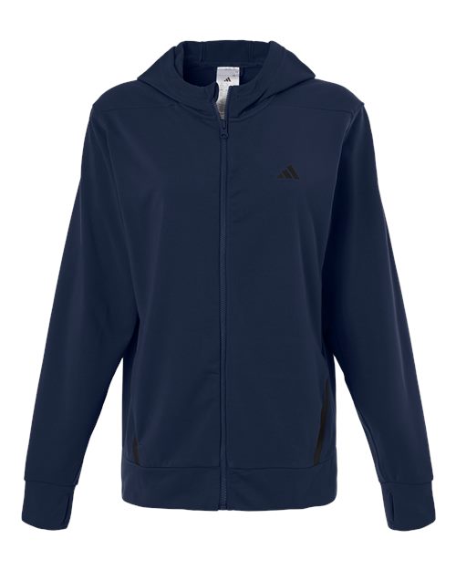 Adidas AT209 Women's Game & Go Fleece Full-Zip Hooded Sweatshirt
