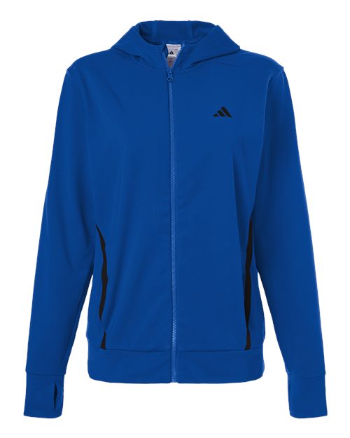 Adidas AT209 Women's Game & Go Fleece Full-Zip Hooded Sweatshirt