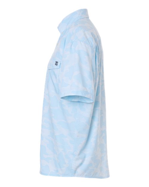 HUK H1500220 Men's Tidepoint Printed Short Sleeve Shirt