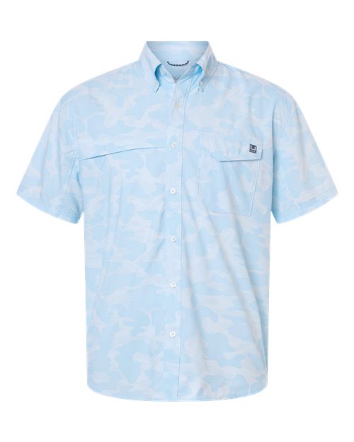 HUK H1500220 Men's Tidepoint Printed Short Sleeve Shirt