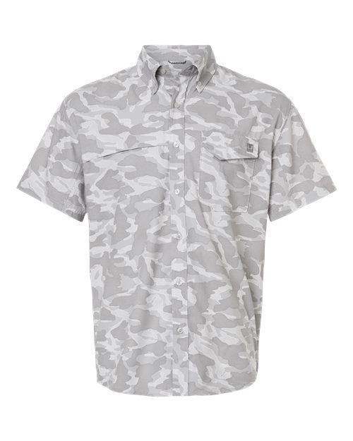 HUK H1500220 Men's Tidepoint Printed Short Sleeve Shirt