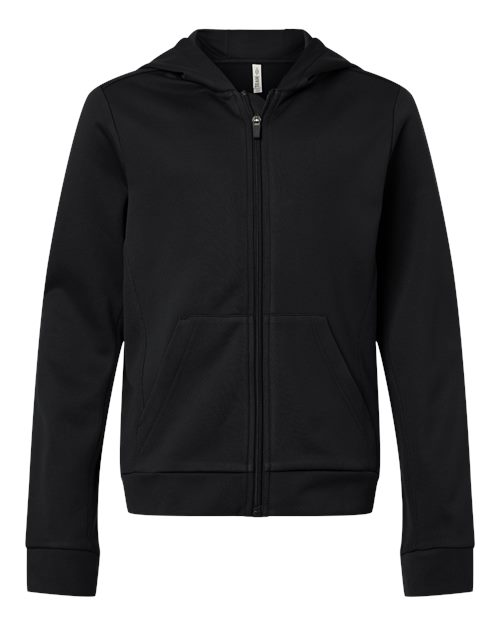 Team 365 TT402Y Youth Squad Tech Fleece Hooded Full-Zip