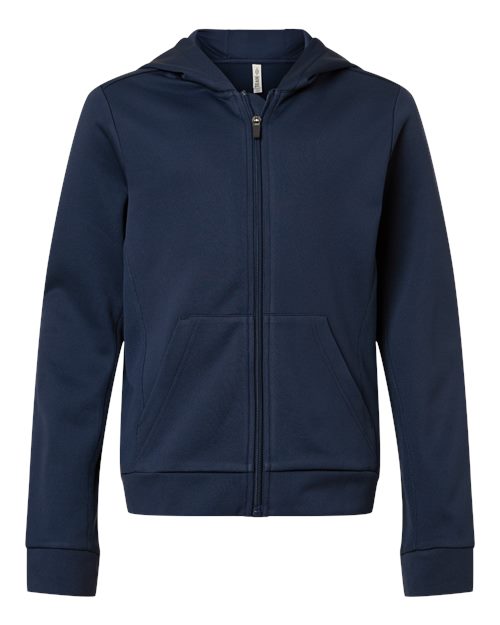 Team 365 TT402Y Youth Squad Tech Fleece Hooded Full-Zip