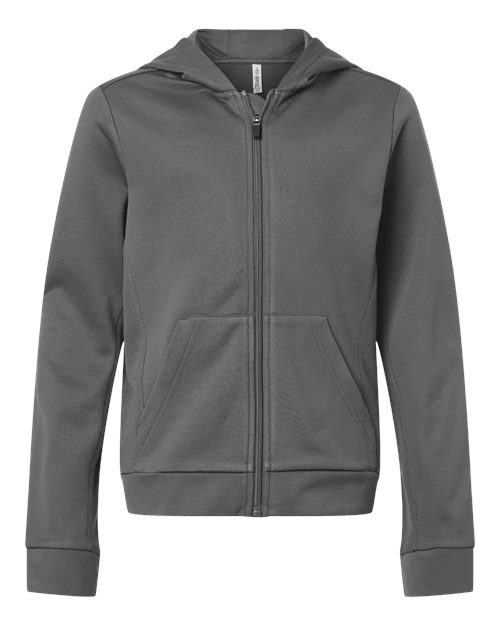 Team 365 TT402Y Youth Squad Tech Fleece Hooded Full-Zip