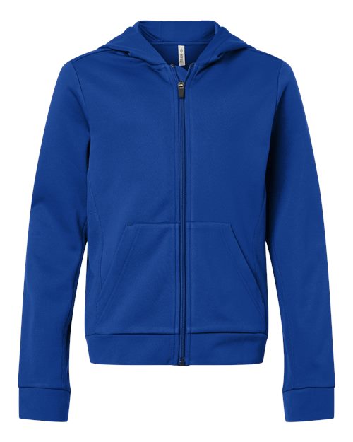 Team 365 TT402Y Youth Squad Tech Fleece Hooded Full-Zip