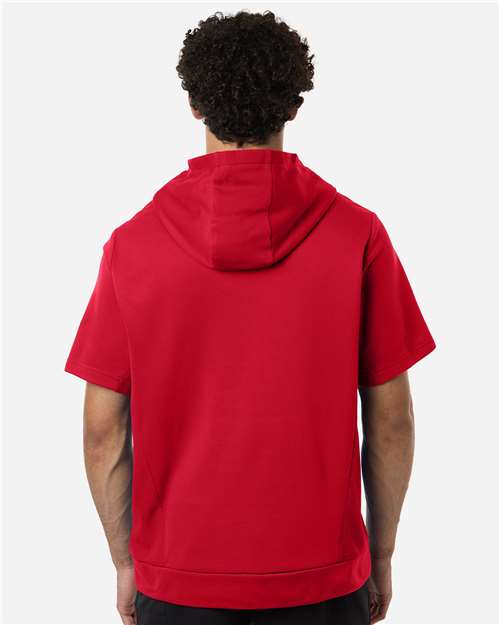 Team 365 TT404 Unisex Squad Tech Fleece Hooded Short-Sleeve Sweatshirt