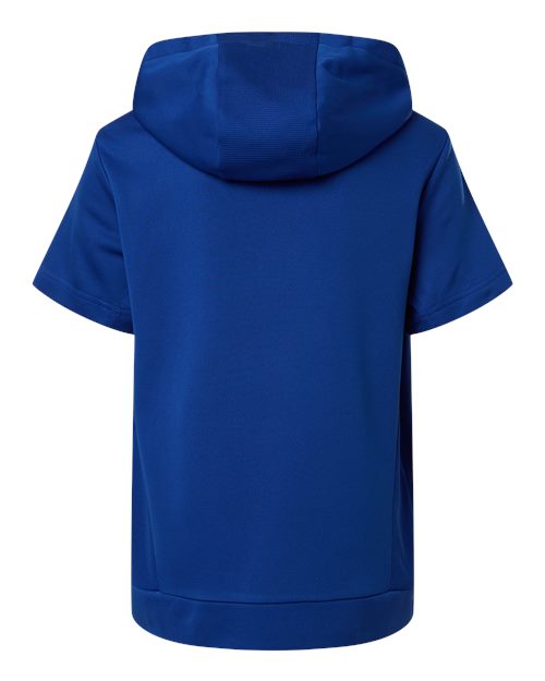 Team 365 TT404Y Youth Squad Tech Fleece Hooded Short-Sleeve Sweatshirt