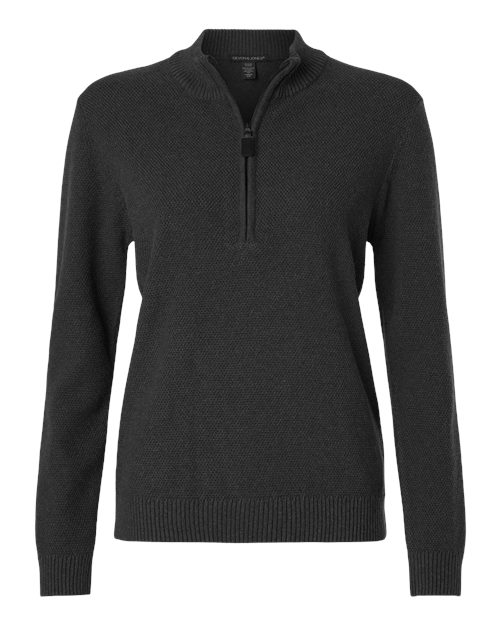 Devon & Jones DG450W Women's Hartland Textured Quarter Zip Sweater