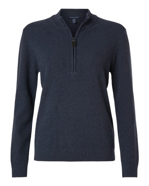 Devon & Jones DG450W Women's Hartland Textured Quarter Zip Sweater