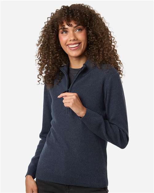Devon & Jones DG450W Women's Hartland Textured Quarter Zip Sweater