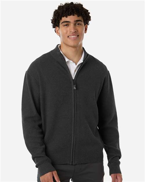 Devon & Jones DG451 Men's Hartland Textured Full Zip Sweater