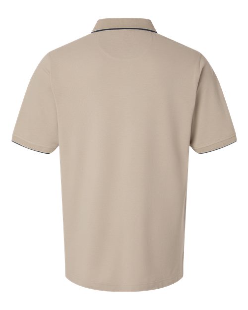Harriton M215 Men's Valiant Cotton Snag Protect Tipped Polo