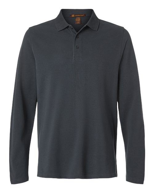 Harriton M205L Men's Valiant Cotton Snag Protect Long-Sleeve Polo
