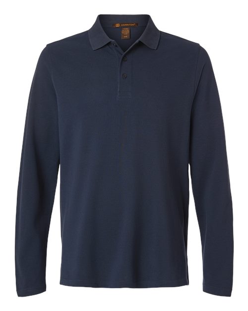 Harriton M205L Men's Valiant Cotton Snag Protect Long-Sleeve Polo
